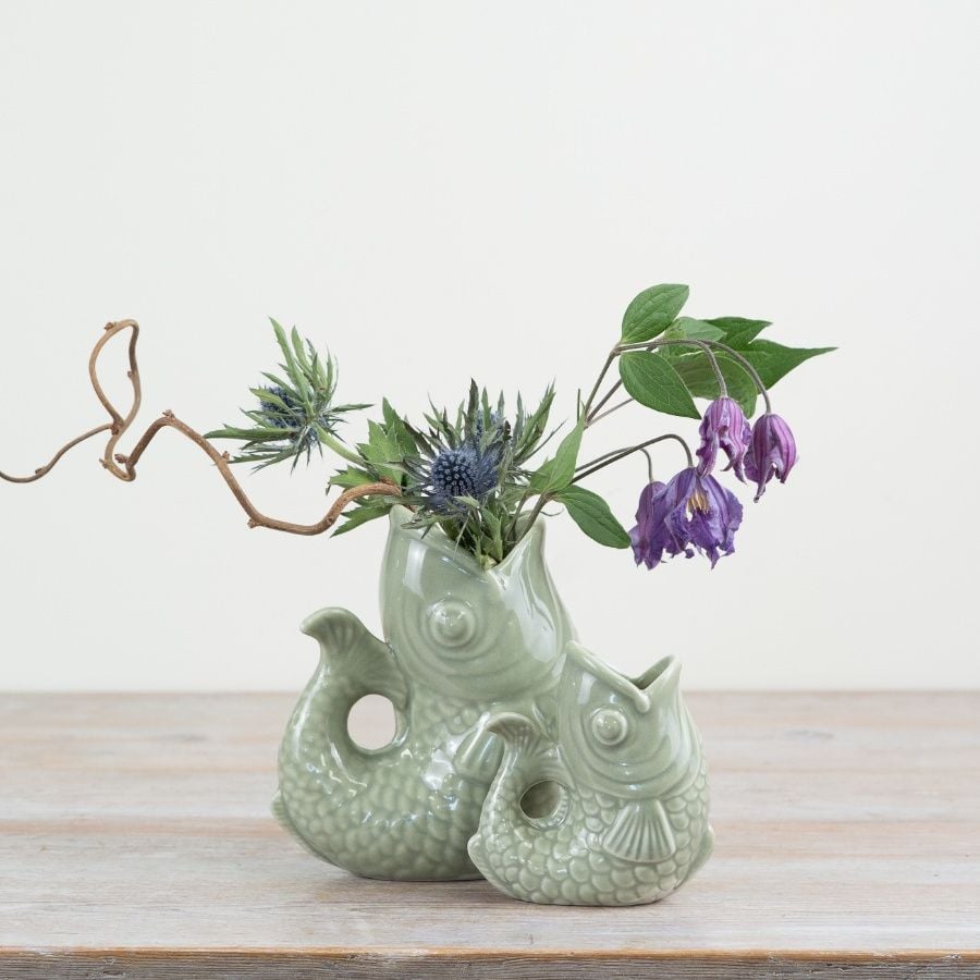 Sage Green Fish Jug