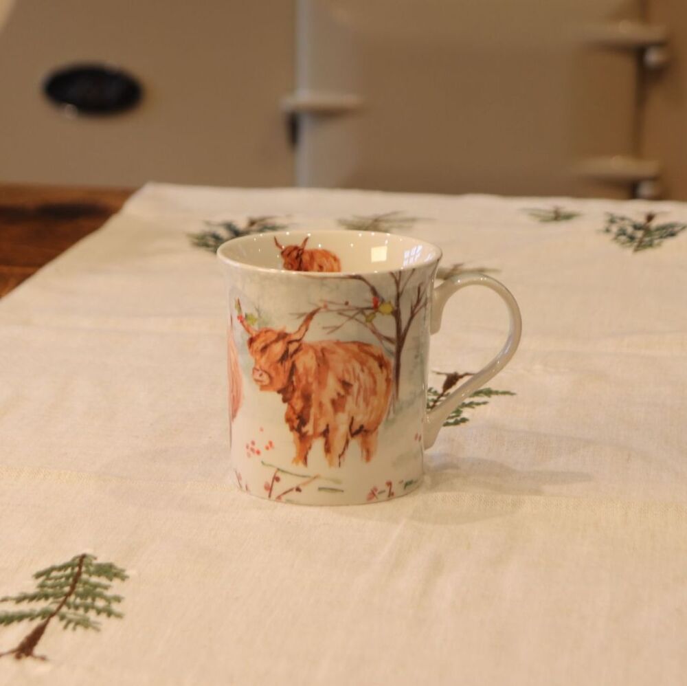 Highland Cow Christmas Mug