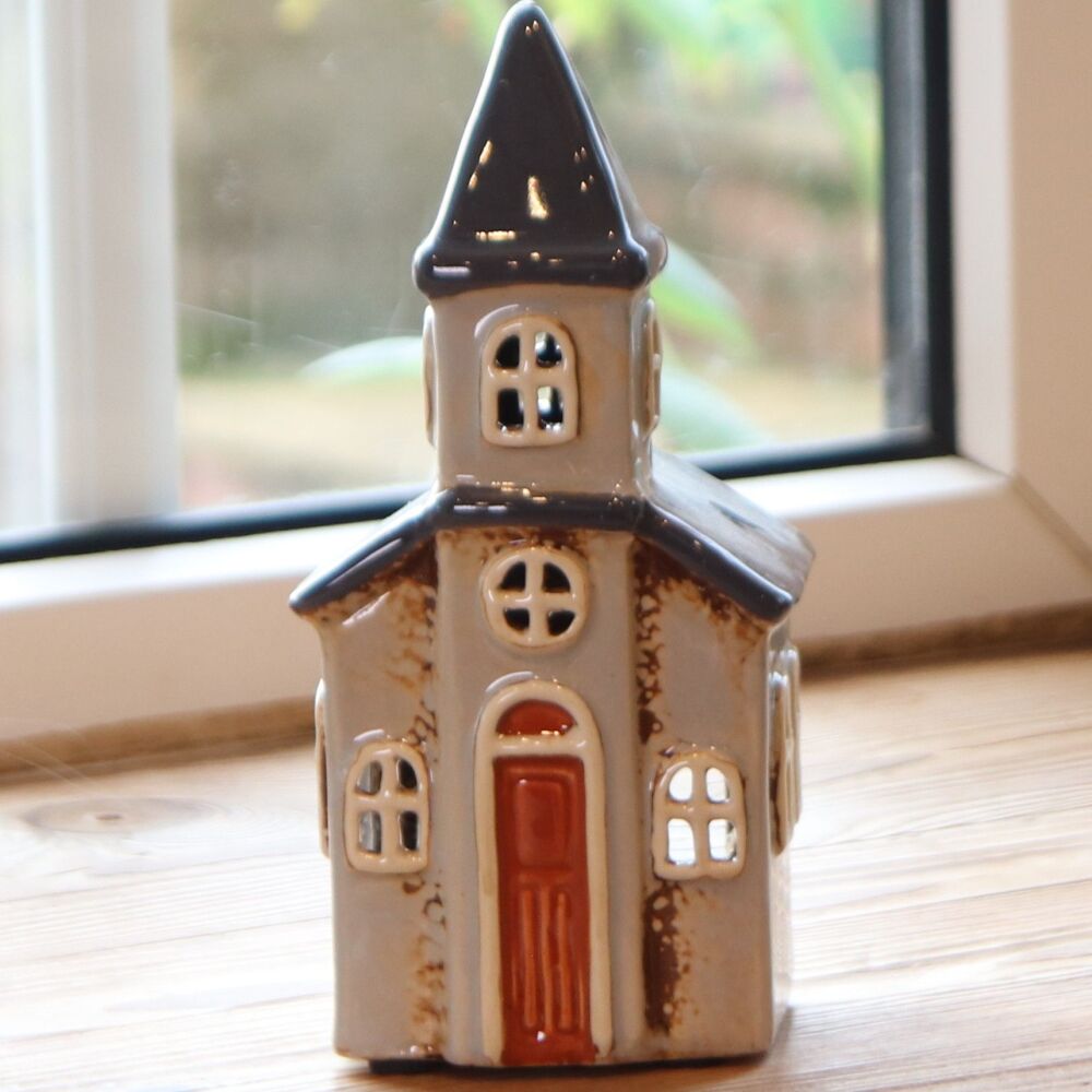 Ceramic Tealight Church