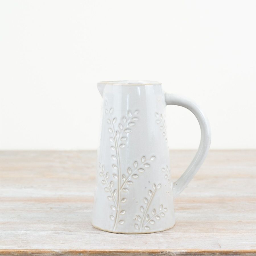 Embossed Leaf Design Jug
