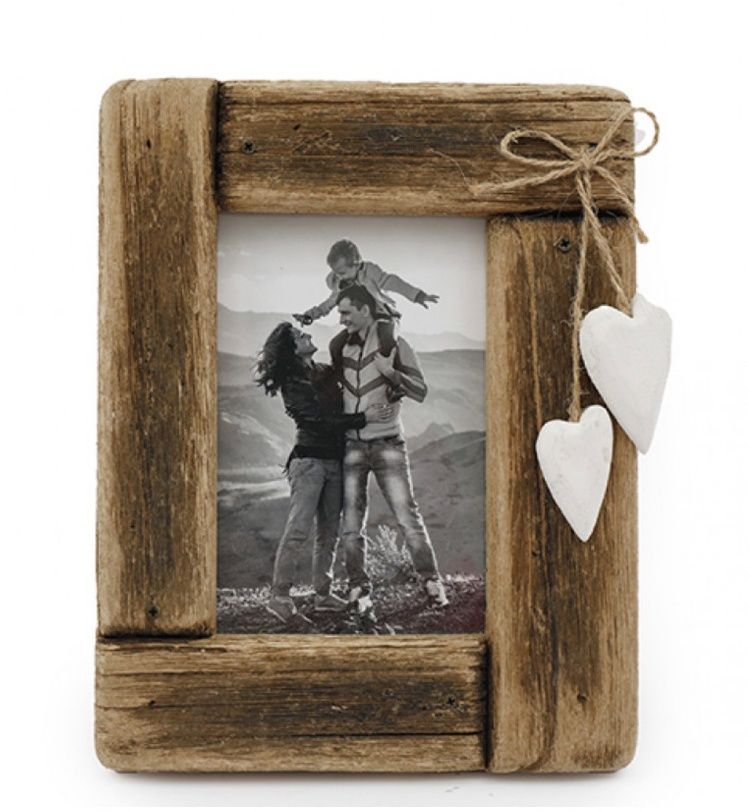 Wooden Hearts Photo Frame