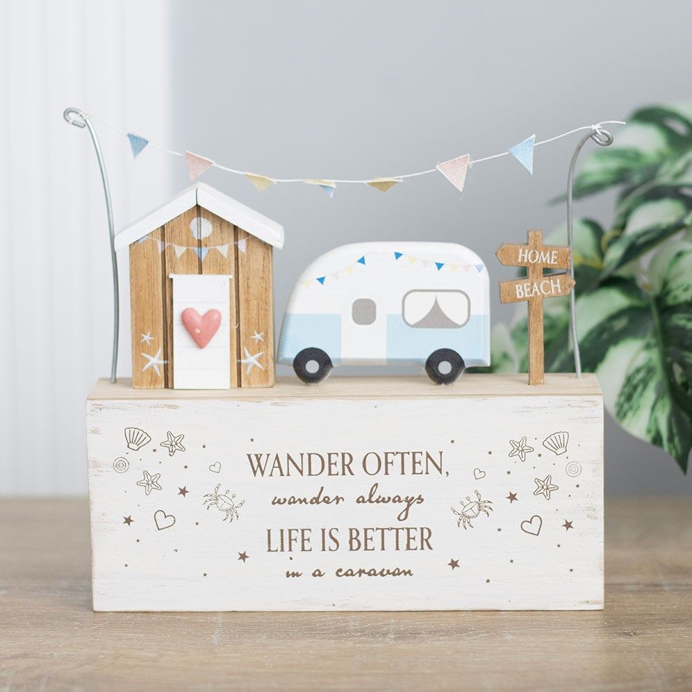 Life is Better in A Caravan Wooden Block