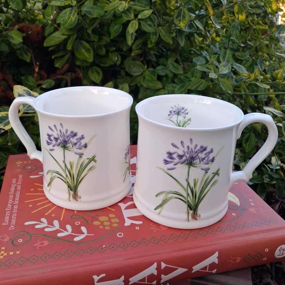 Bone China Agapanthus Mug