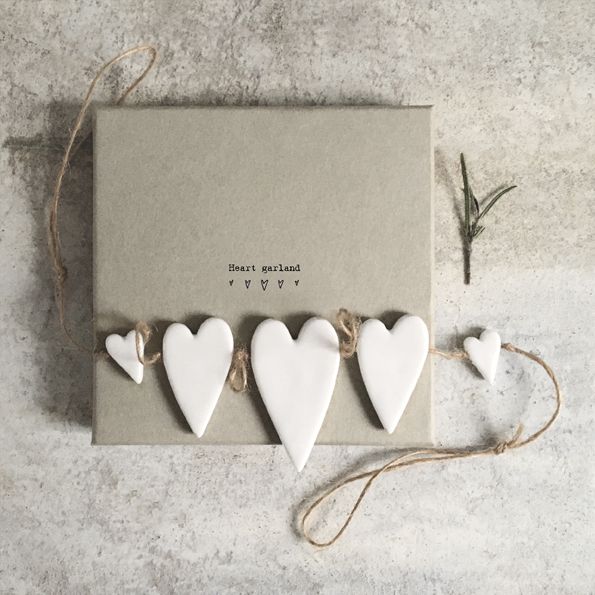 Porcelain Hearts Garland