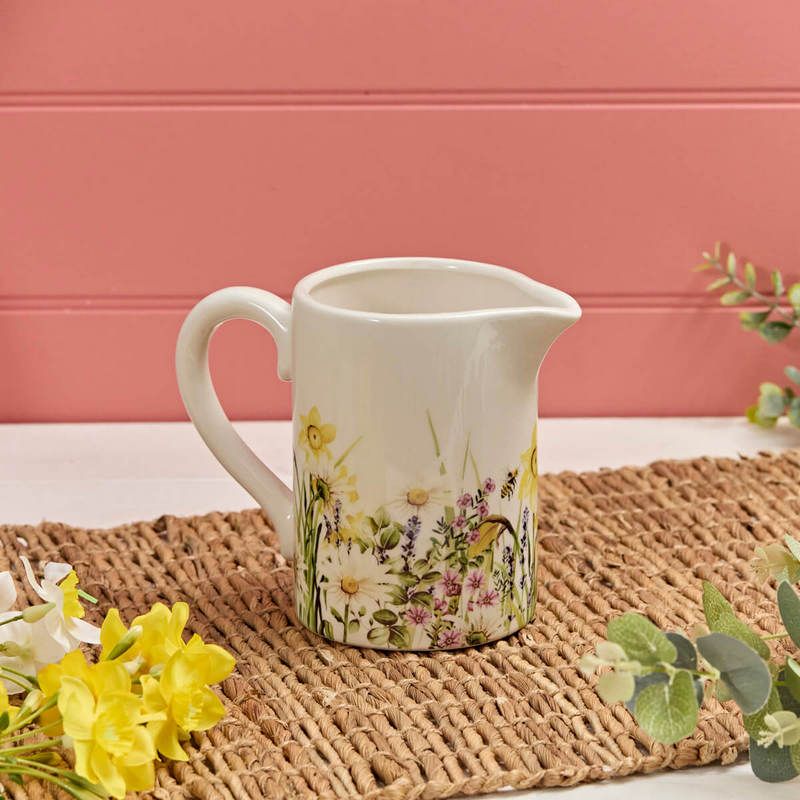 Spring Floral & Bee Jug