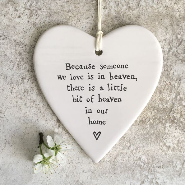 Heaven in Our Home Ceramic Heart