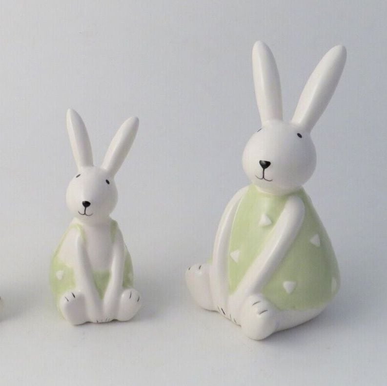 Pastel Green Ceramic Bunny