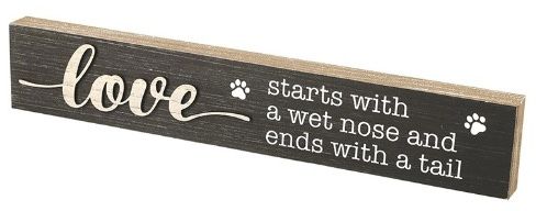 Dog Love Wooden Plaque