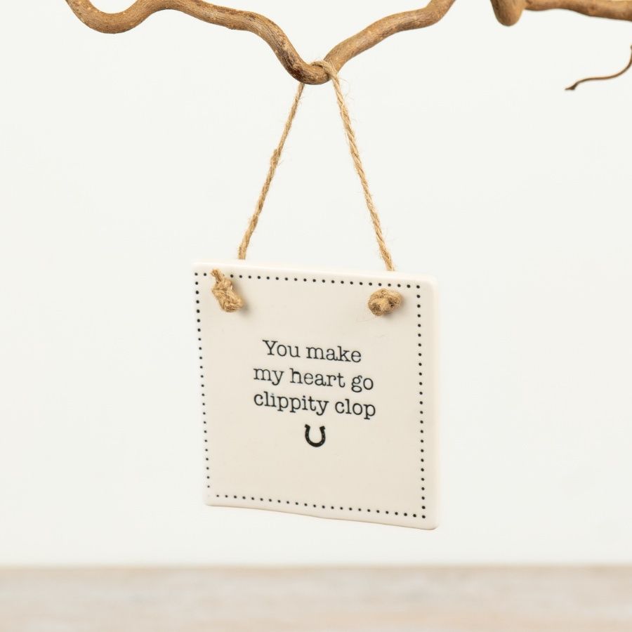 Heart Goes Clippety Clop Hanger