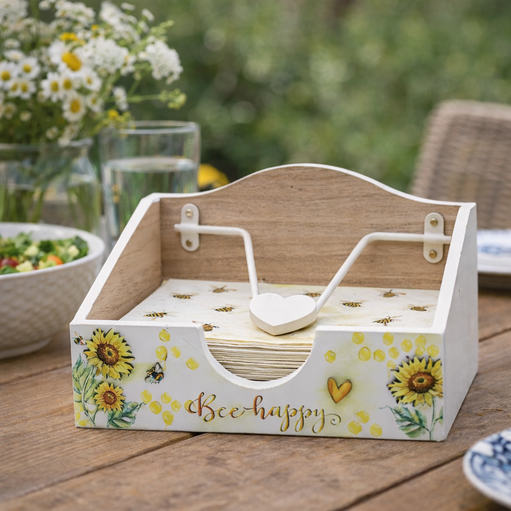 Bee Happy Napkin Holder