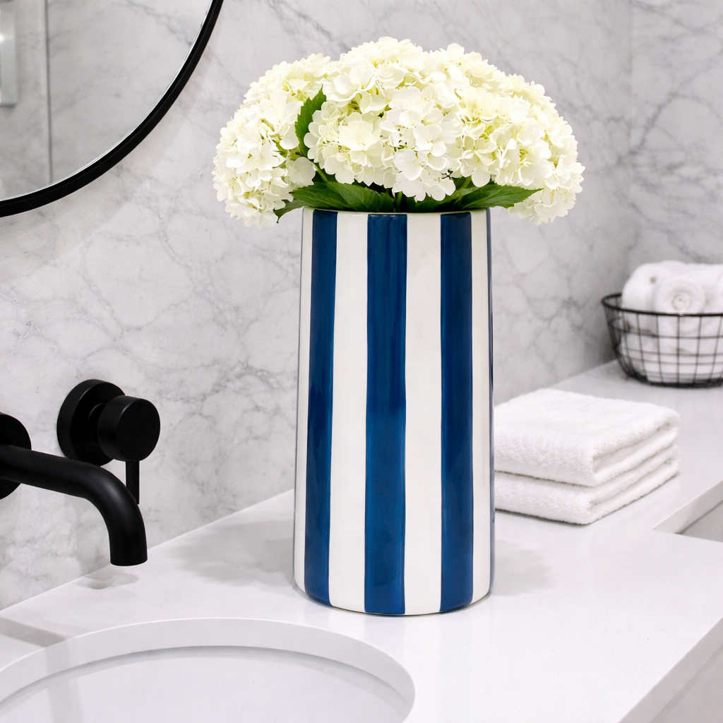 Blue Striped Vase