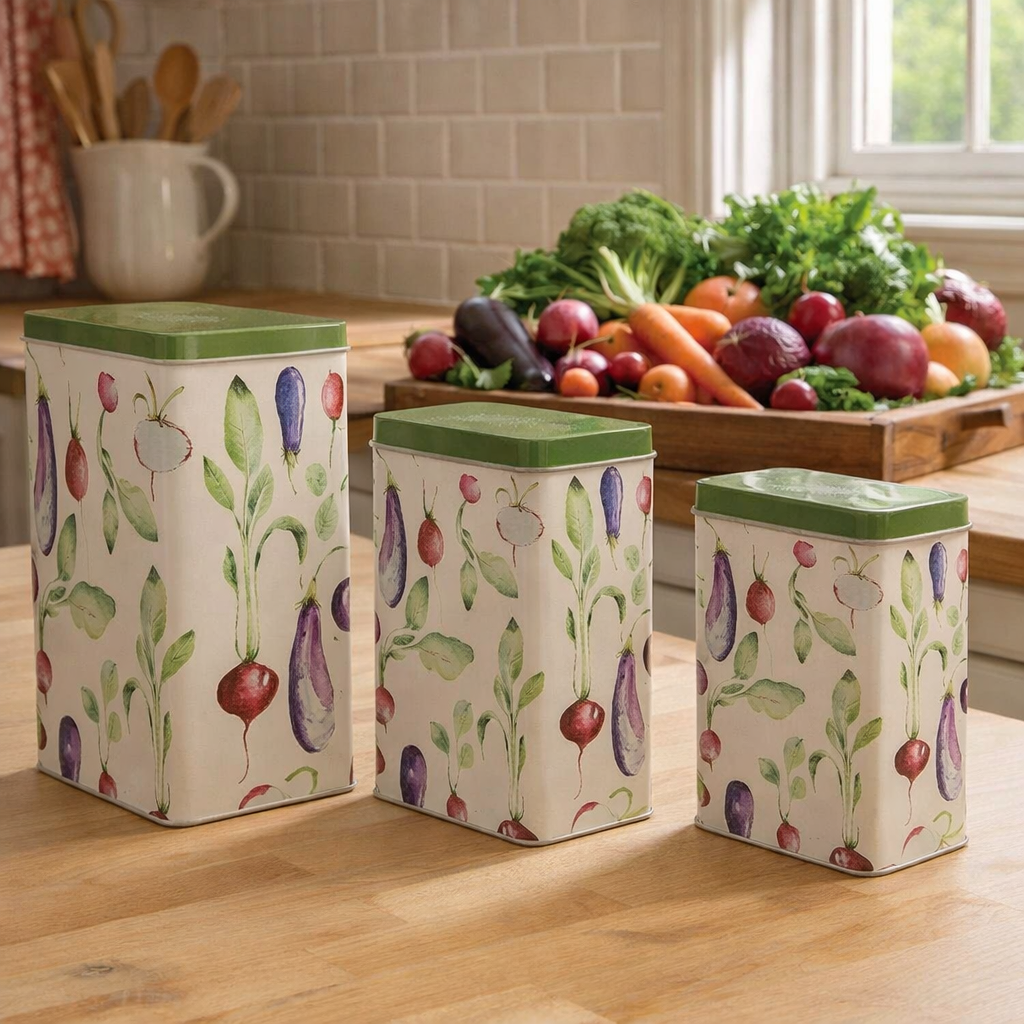 Trio of Vegetable Tins