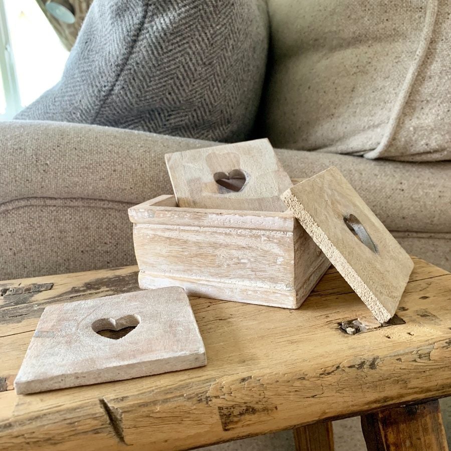 Wooden Heart Coasters