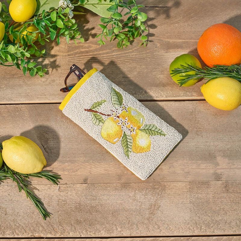 Beaded Lemon Glasses Case