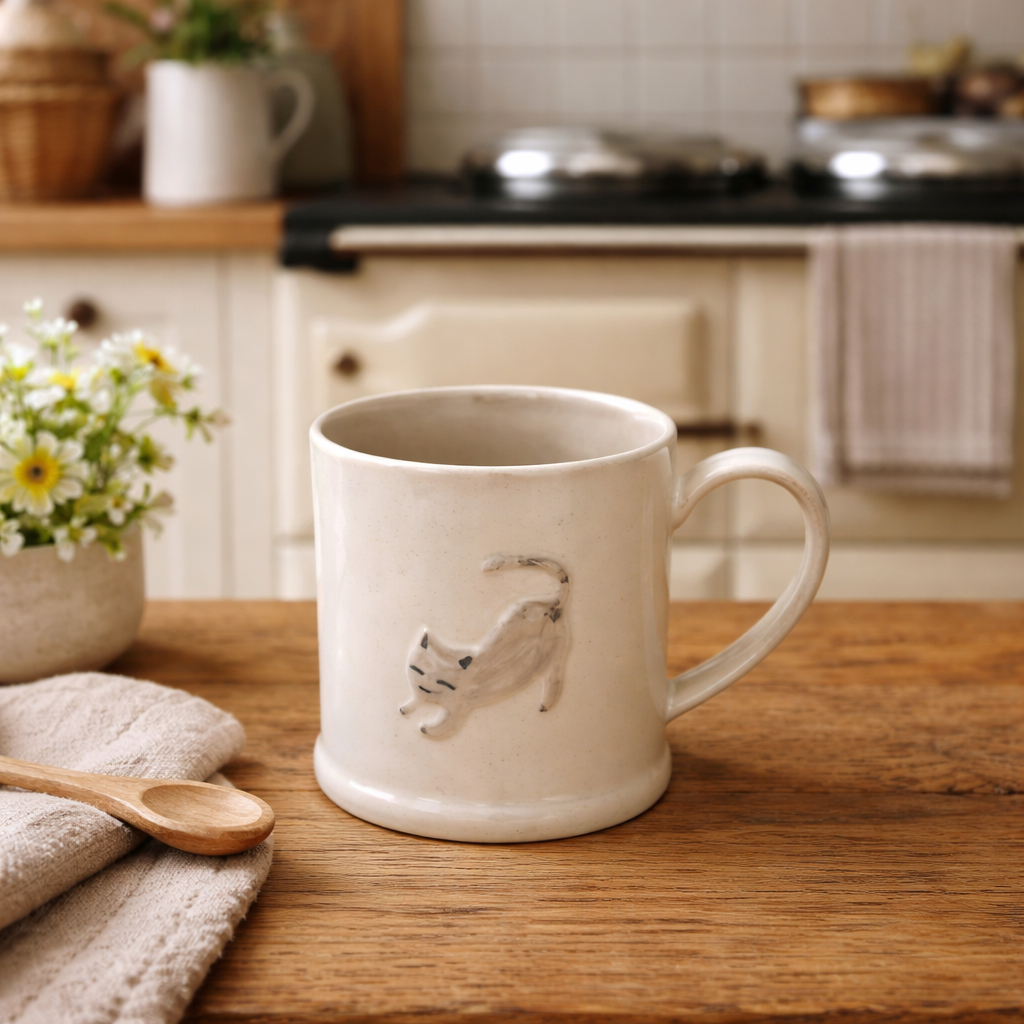 Cat Embossed Mug