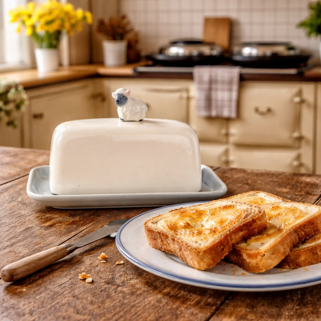 Sheep Butter Dish