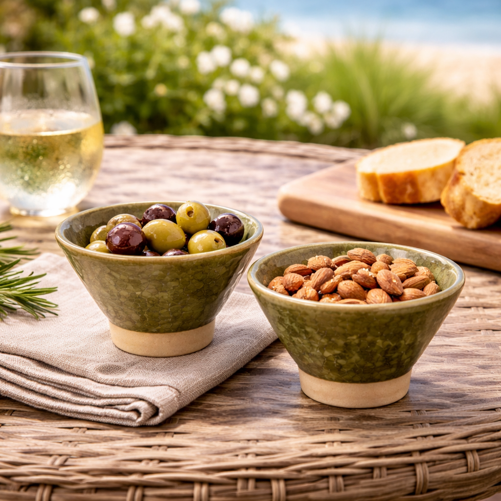 Speckled Olive Nibbles Bowls
