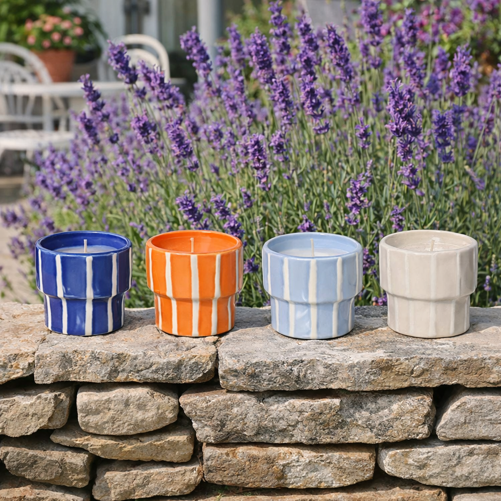Citronella Stripey Candles
