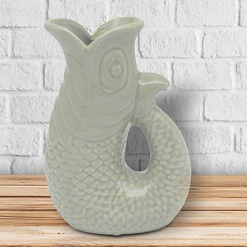 Sage Green Fish Jug