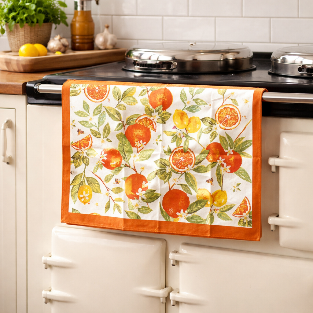 Oranges Tea Towel