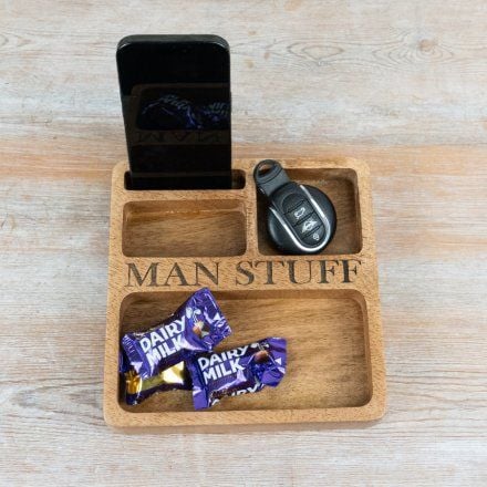 Man Stuff Wooden Tray