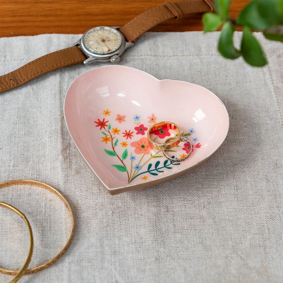 Pink Heart Trinket Dish