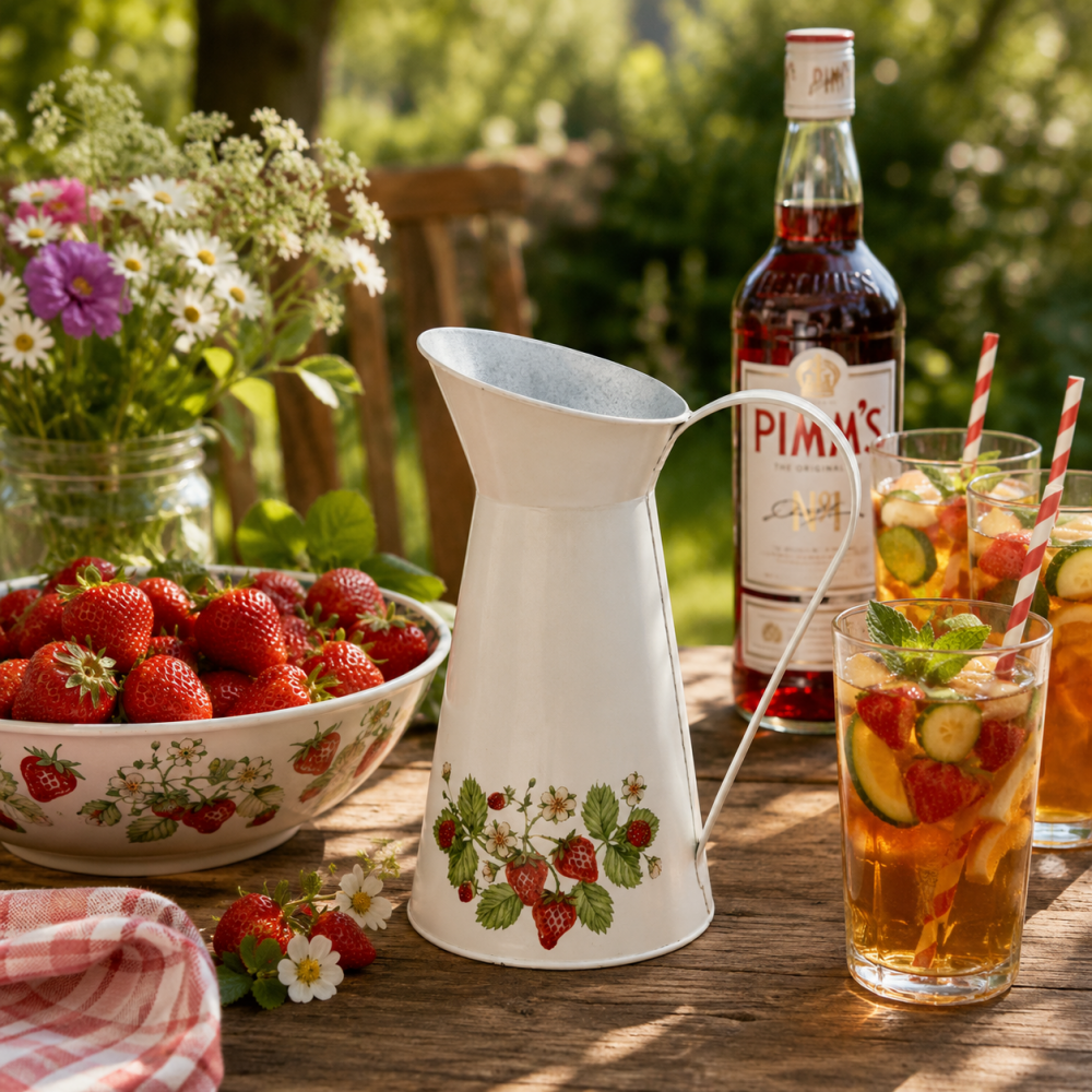 Embossed Strawberry Jug