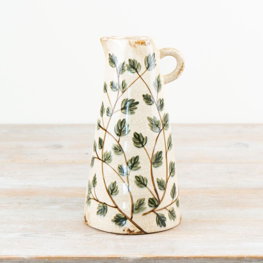 Leaf Design Green Jug
