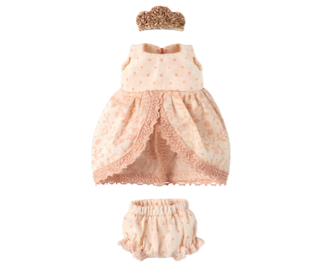Maileg, Micro and Mouse Princess Dress (Rose)