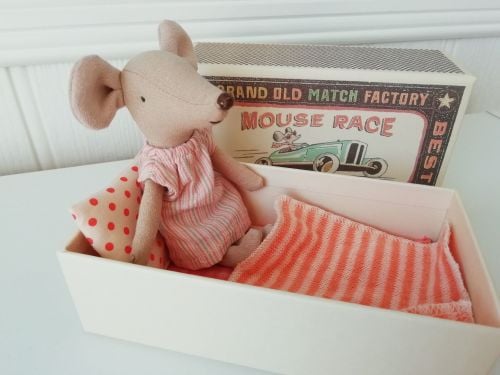Maileg, Big Sister Mouse in Pink Nightdress
