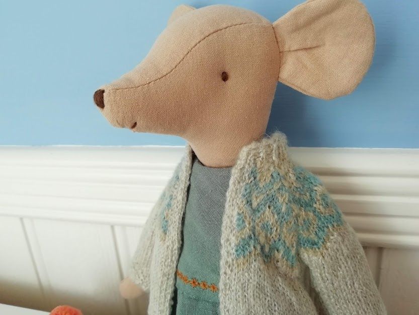 Maileg, Winter Medium Mouse, Girl