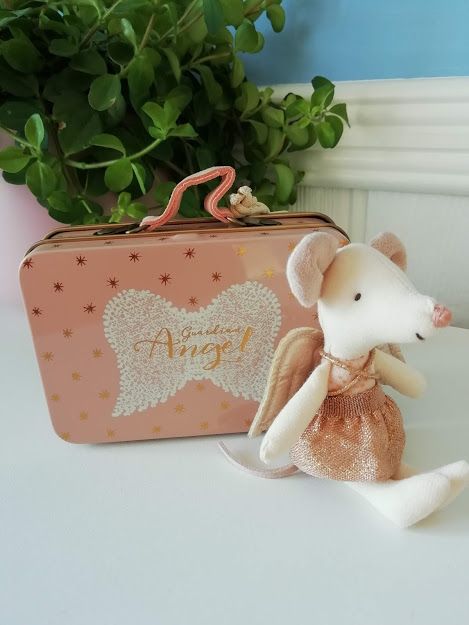 Maileg, Guardian Angel in Suitcase, Little Sister Mouse