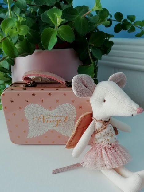 Maileg, Angel Big Sister Mouse in a Tin