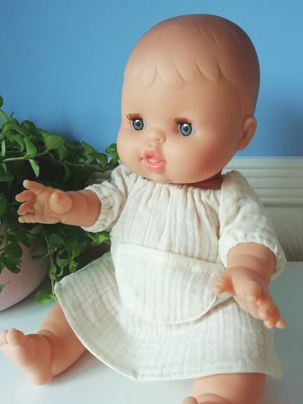 Minikane, Jeanne Dress Double Gauze Cotton (Ecru)