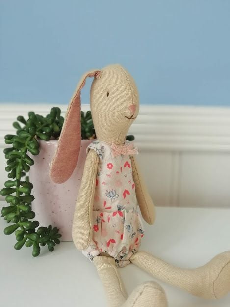Maileg, Mini light bunny, Flower suit - Rose