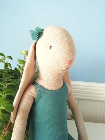 Maileg, Bunny Ballerina Size 3 - Petrol