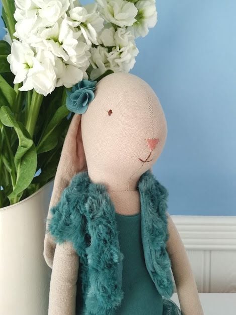 Maileg, Bunny Ballerina Size 4 - Petrol