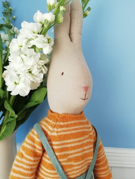 Maileg, Rabbit Size 5 in Overalls