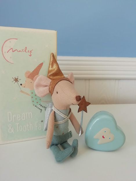 Maileg, Tooth Fairy in Matchbox, Big Brother with Blue Leggings *NEW*