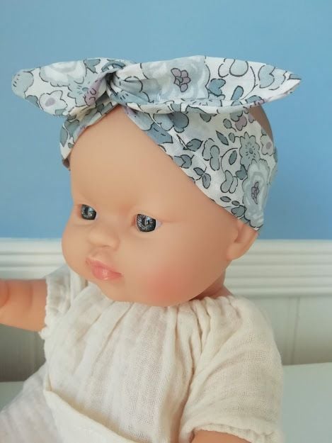Minikane, Headband coton Liberty Betsy (blue)