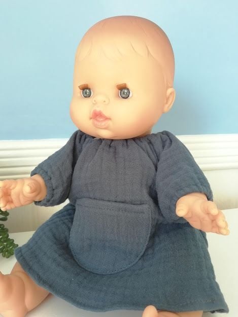 Minikane, Jeanne Dress Double Gauze Cotton (Blue)