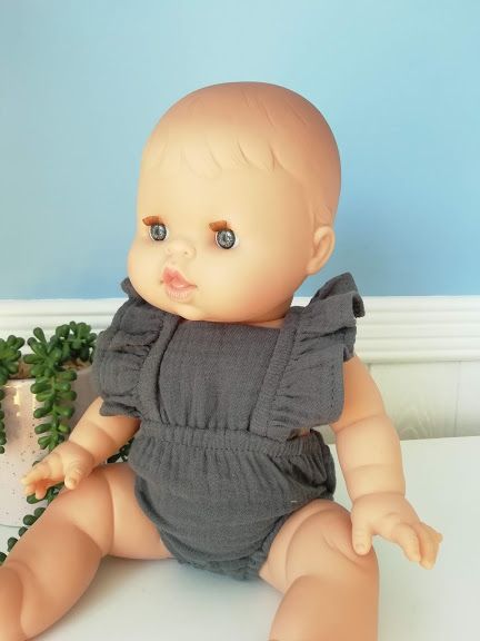Minikane, Retro Romper (gris souris)