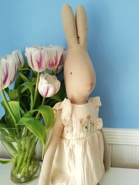 Maileg, Rabbit Size 5 in Jumpsuit - Off White