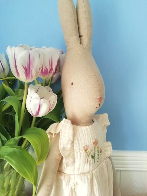 Maileg, Rabbit Size 5 in Jumpsuit - Off White