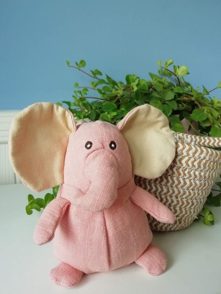 Wilberry, Pink Elephant in Basket
