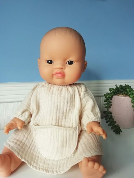 Minikane, Jeanne Dress Double Gauze Cotton (Putty)