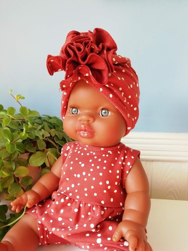 Minikane, Noa - Cognac Spotty Outfit W Matching Turban
