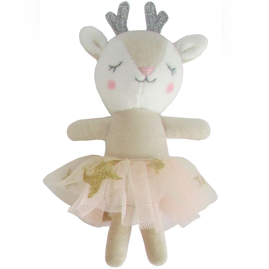 Albetta, Mini Beige Velvet Deer (12cm)