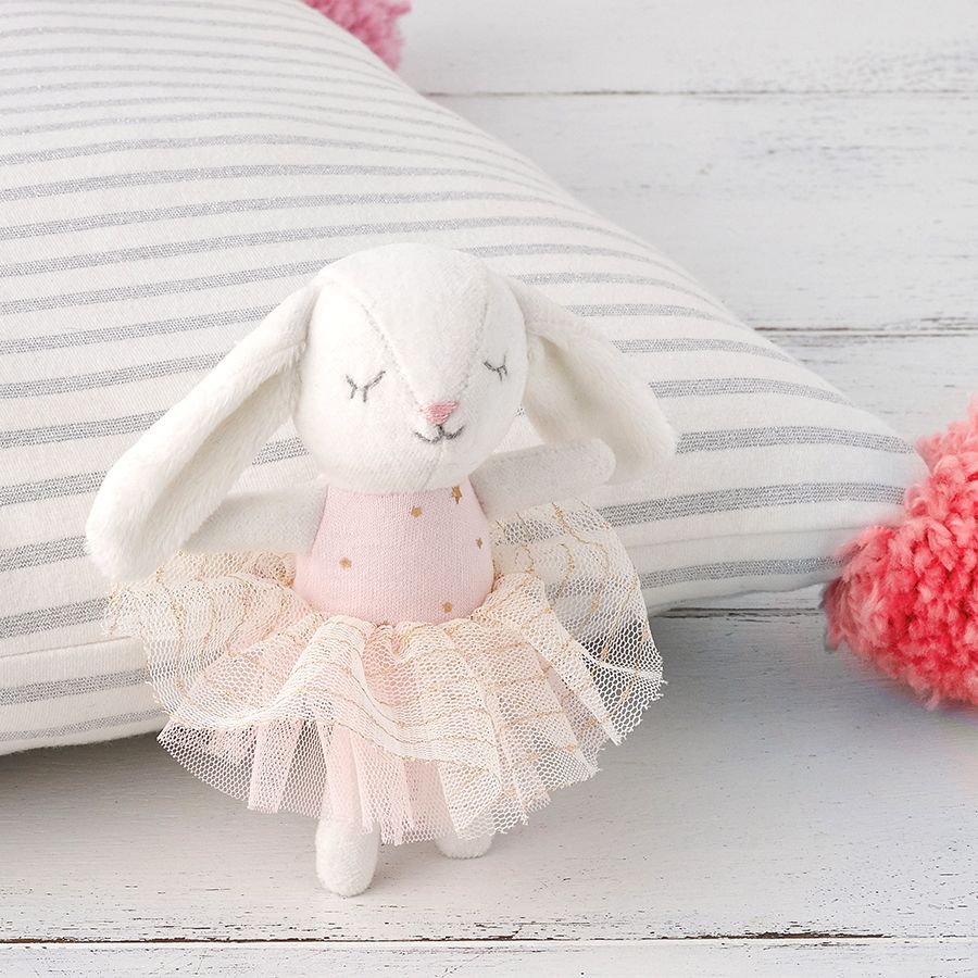 Albetta, Mini White Velvet Bunny (12cm)