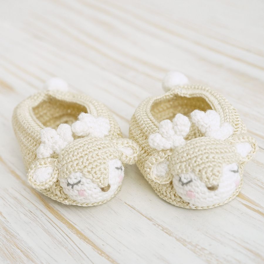 Albetta, Crochet Fawn Booties 3-6 months